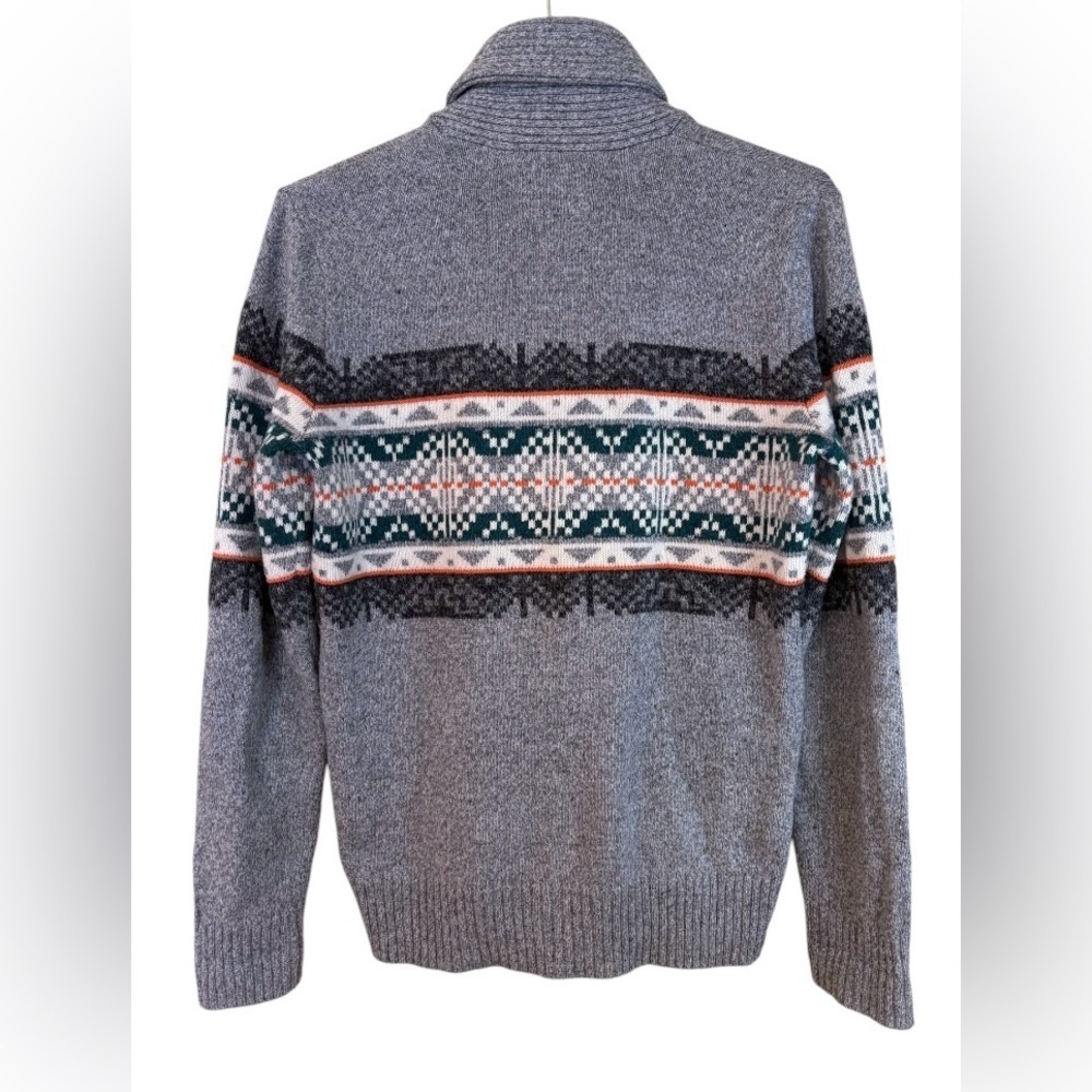 American Eagle Gray S Fair Isle Sweater - Picture 2 of 8